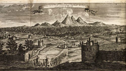 The Persian capital, Isfahan from a 17th Century engraving