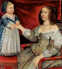 Ann of Austria, mother of Louis XIV with young king