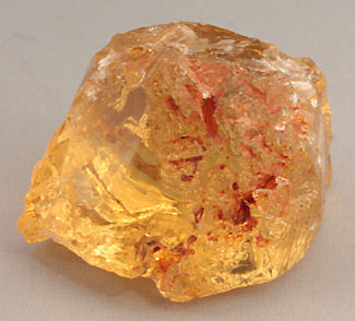 10987 Rough material from which the 1.74 carat oval, 10987, was cut.