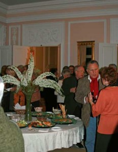 Knoshing at The Mount.  The table was set in the manshion's beautifully restored dining room